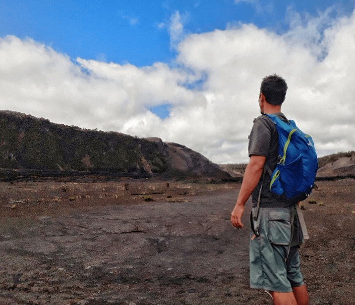 hiking in volcano national park